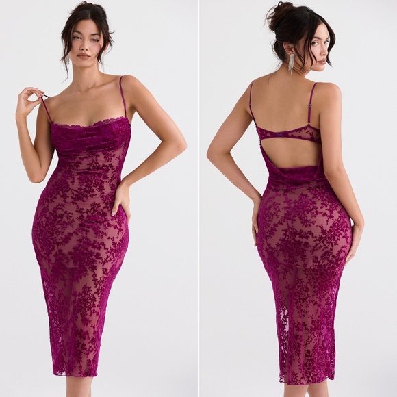 NEW House of CB Ione Dress Cranberry Large+ (XL) - Picture 1 of 17